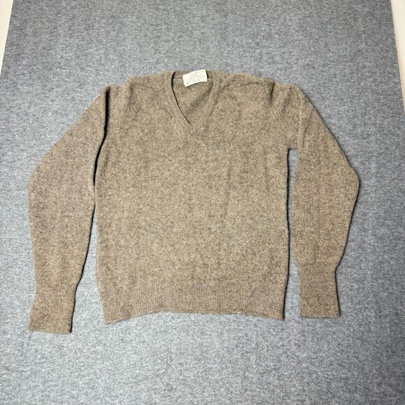 Lord Jeff Other - Lord Jeff Sweater Mens Large* Brown Virgin Australian Lambs Wool V Neck USA Made